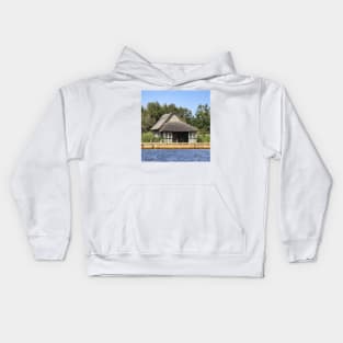 Horsey mere thatched cottage Kids Hoodie